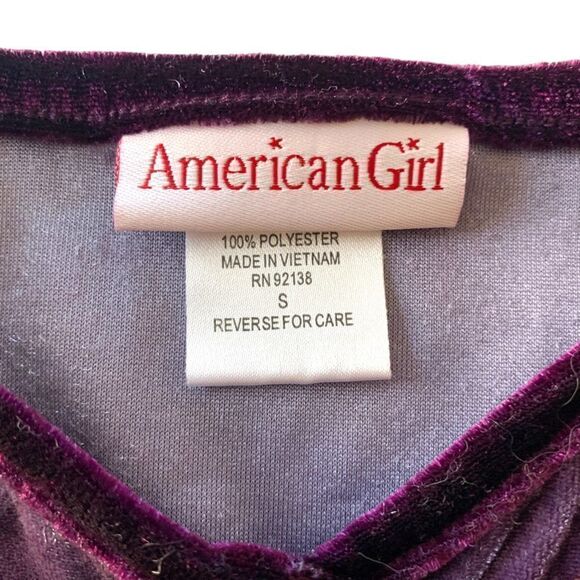 American Girl Floral Embroidered Velvet Bodysuit - Picture 6 of 6